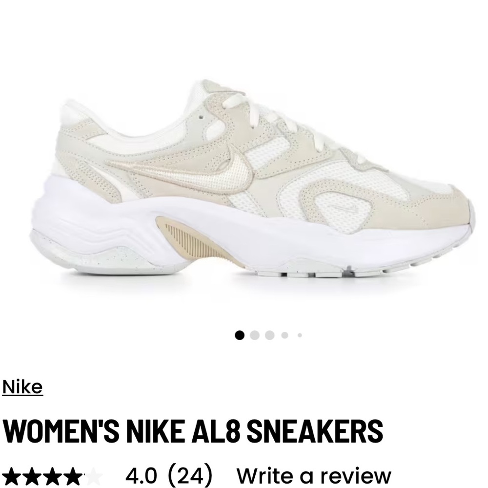 Nike Women's AL8 Sneakers - White and Cream